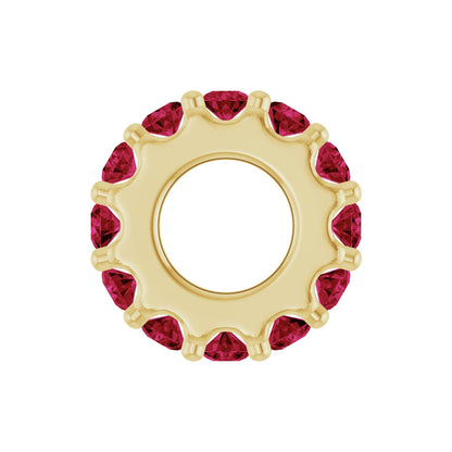 Natural Ruby Spacer Charm/Pendant