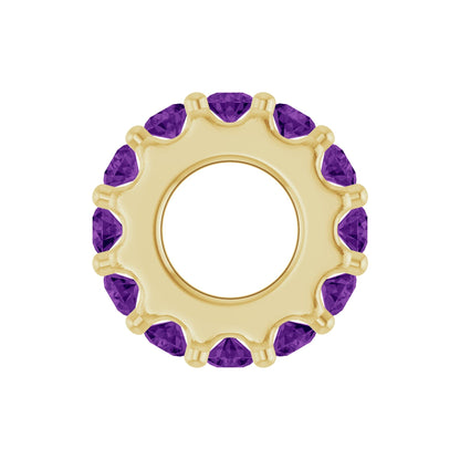 Natural Amethyst Spacer Charm/Pendant