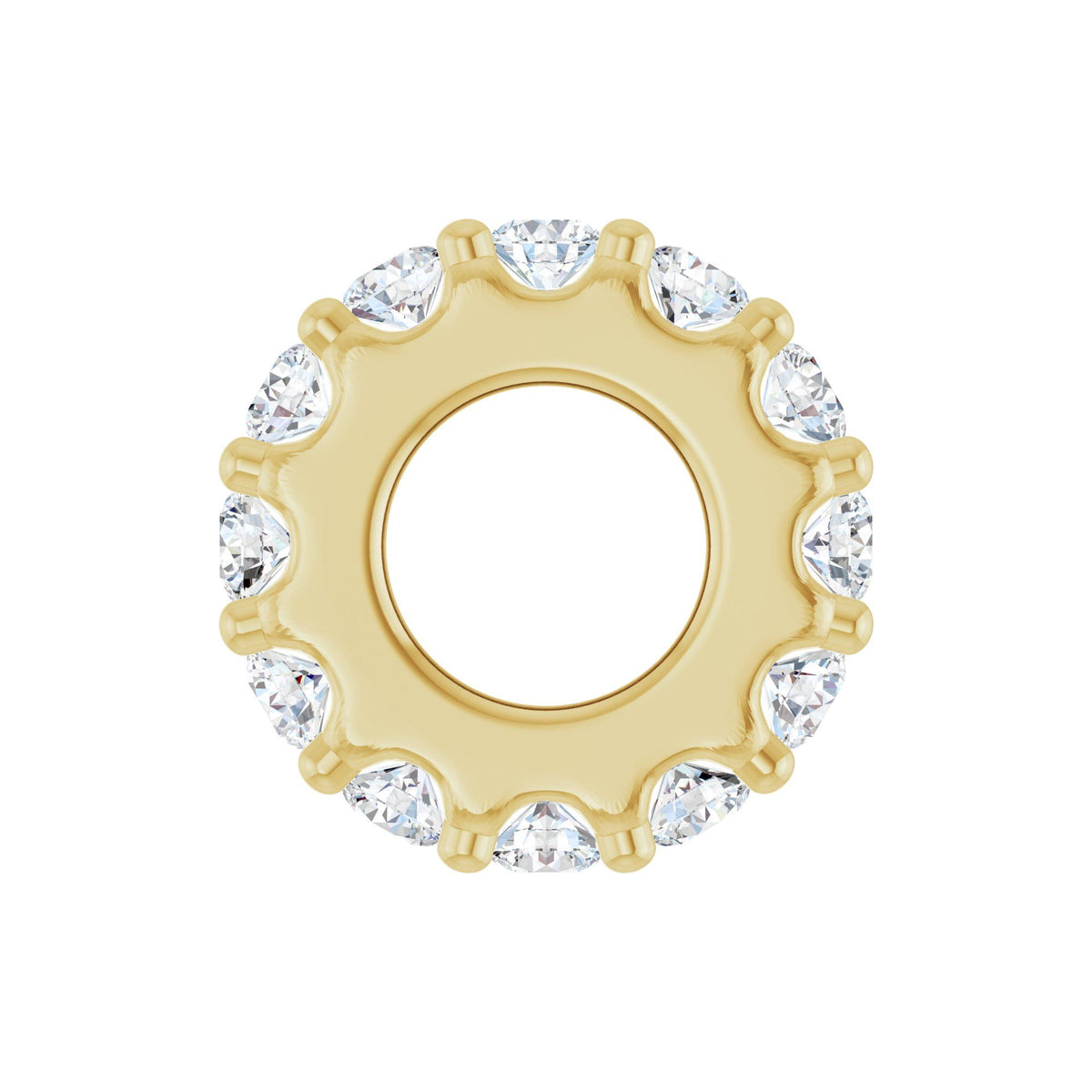 Natural White Sapphire Spacer Charm/Pendant