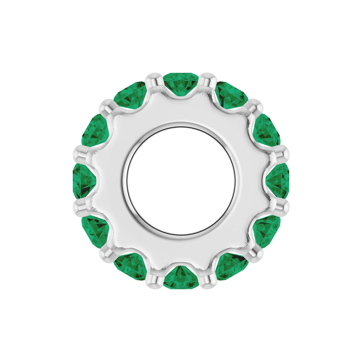 Natural Emerald Spacer Charm/Pendant