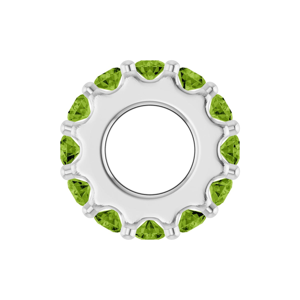 Natural Peridot Spacer Charm/Pendant