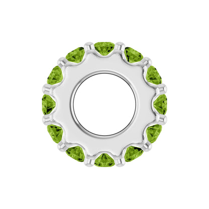 Natural Peridot Spacer Charm/Pendant