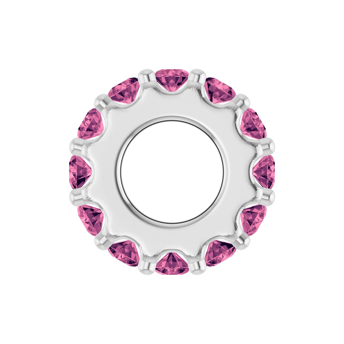 Natural Pink Tourmaline Spacer Charm/Pendant