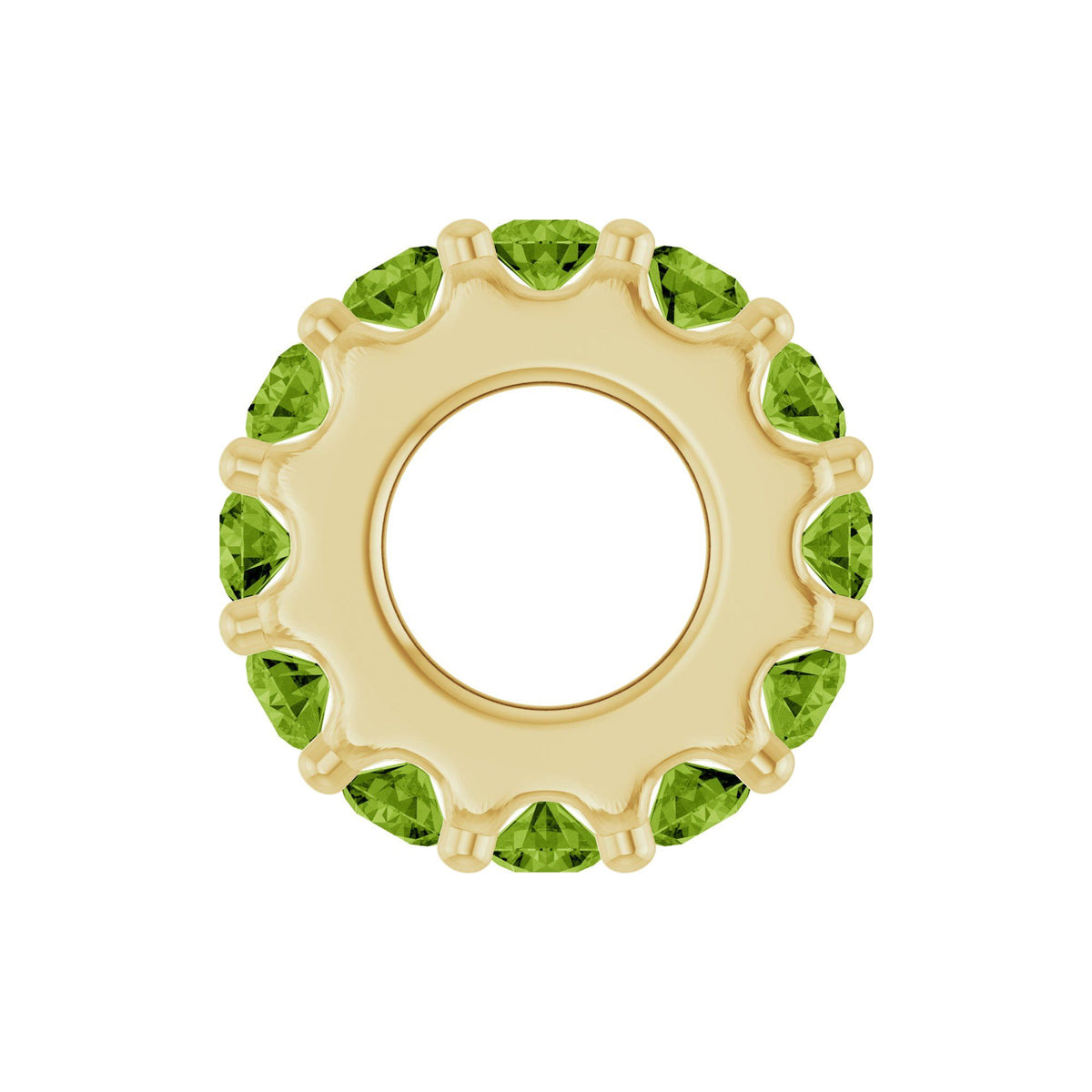 Natural Peridot Spacer Charm/Pendant
