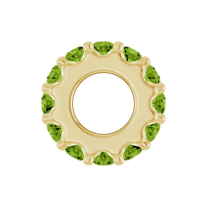 Natural Peridot Spacer Charm/Pendant