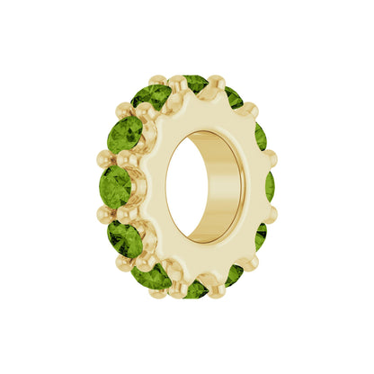 Natural Peridot Spacer Charm/Pendant