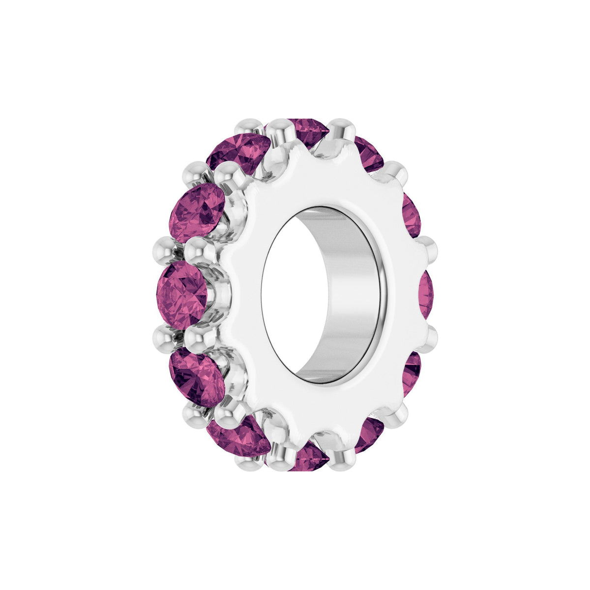 Natural Pink Tourmaline Spacer Charm/Pendant