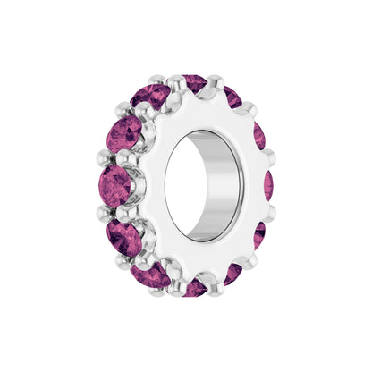 Natural Pink Tourmaline Spacer Charm/Pendant