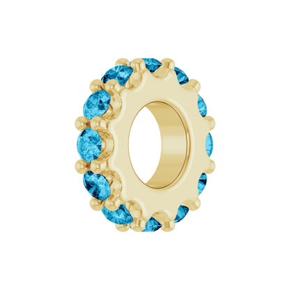 Natural Aquamarine Spacer Charm/Pendant
