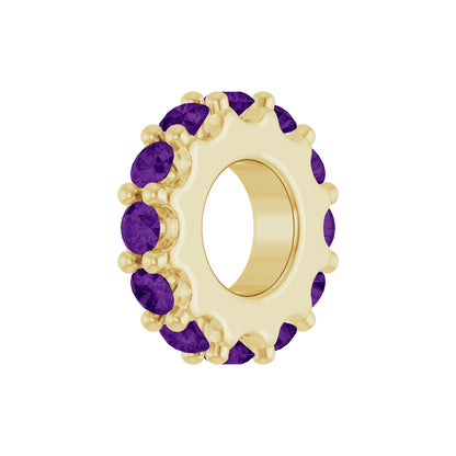 Natural Amethyst Spacer Charm/Pendant