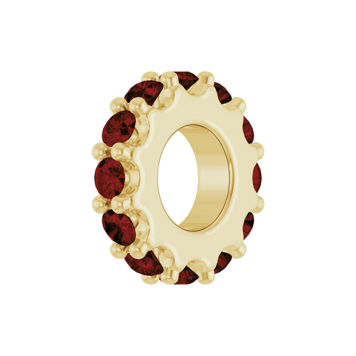 Natural Mozambique Garnet Spacer Charm/Pendant