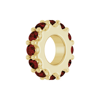 Natural Mozambique Garnet Spacer Charm/Pendant