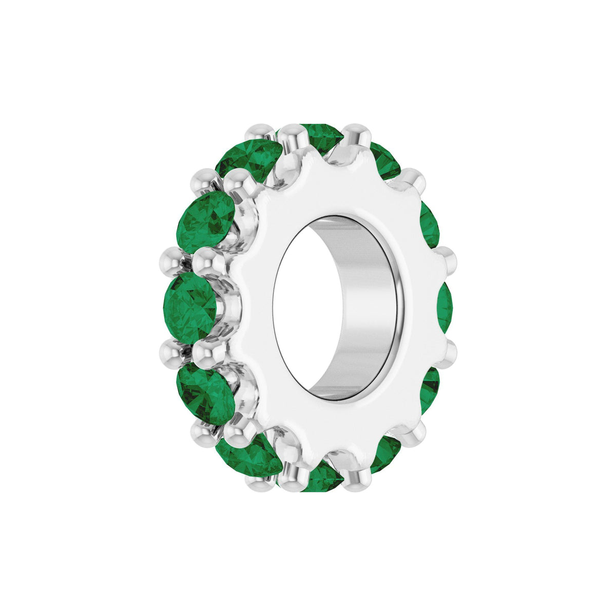 Natural Emerald Spacer Charm/Pendant