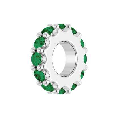 Natural Emerald Spacer Charm/Pendant