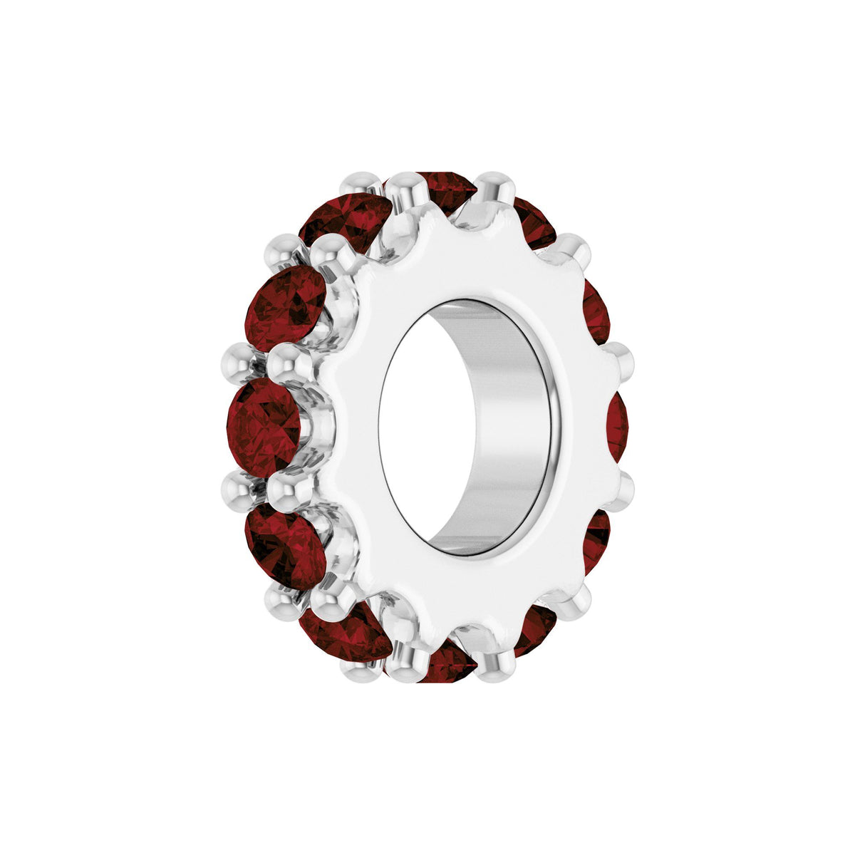 Natural Mozambique Garnet Spacer Charm/Pendant