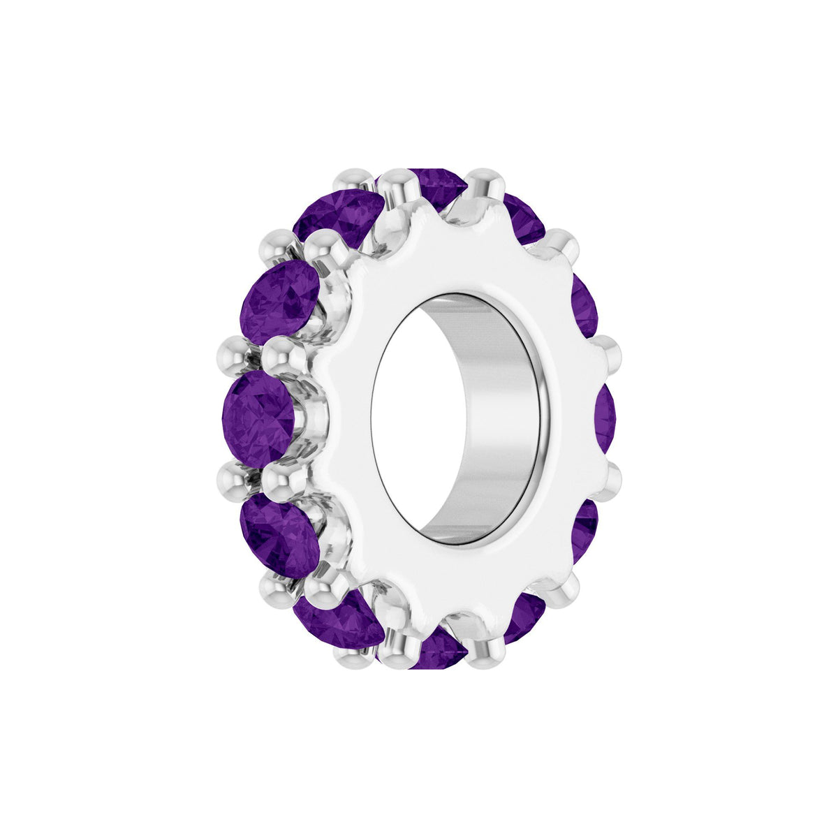 Natural Amethyst Spacer Charm/Pendant