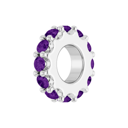 Natural Amethyst Spacer Charm/Pendant