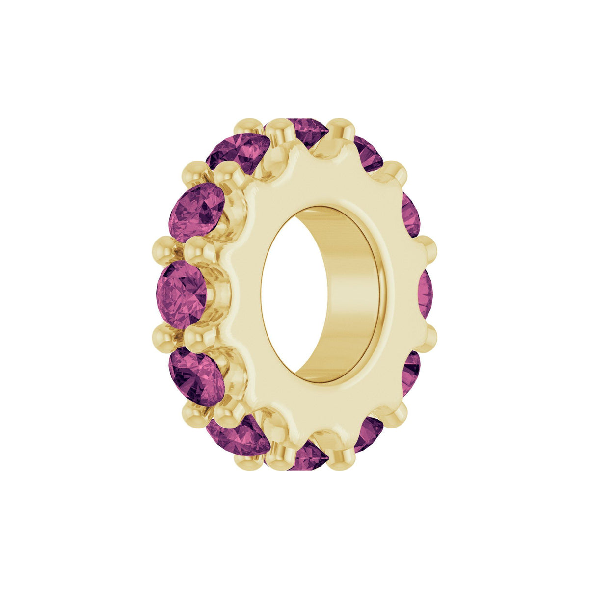 Natural Pink Tourmaline Spacer Charm/Pendant
