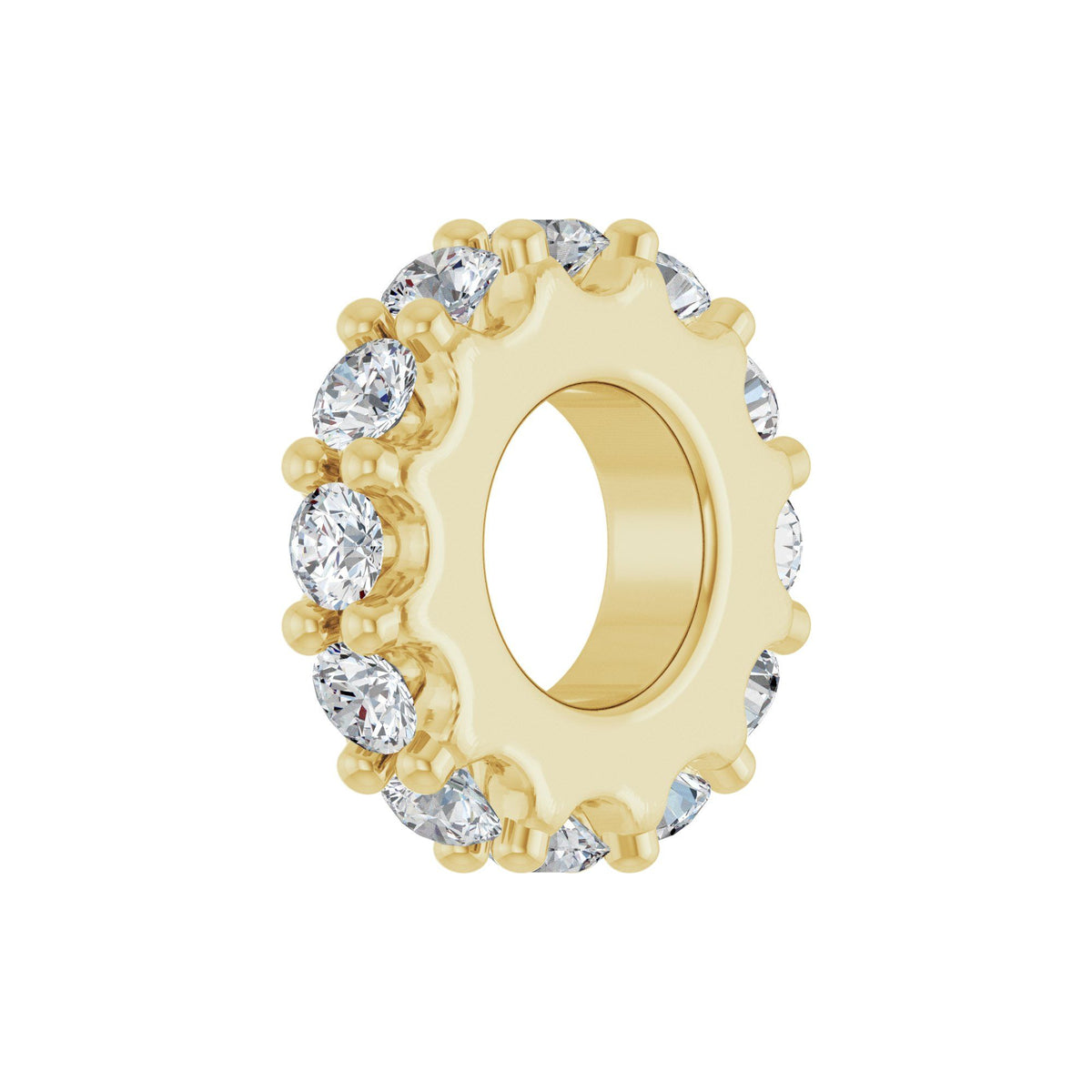 1/3 CTW Natural Diamond Spacer Charm/Pendant