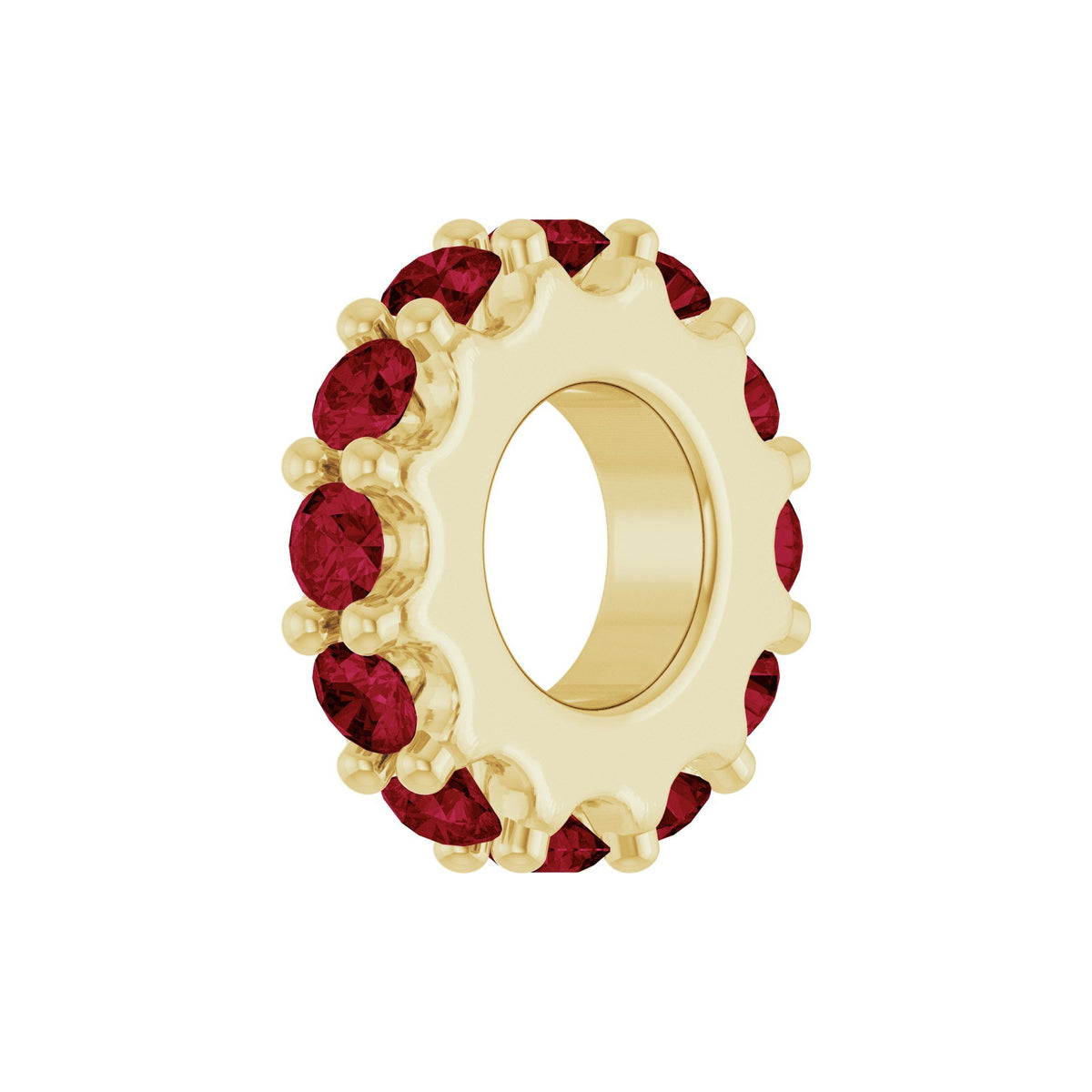 Natural Ruby Spacer Charm/Pendant