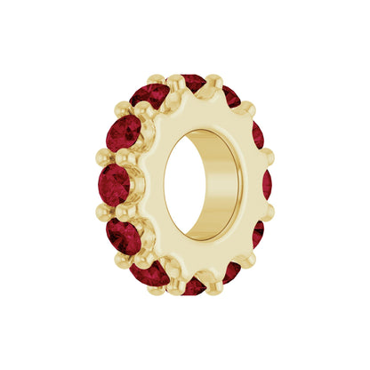 Natural Ruby Spacer Charm/Pendant