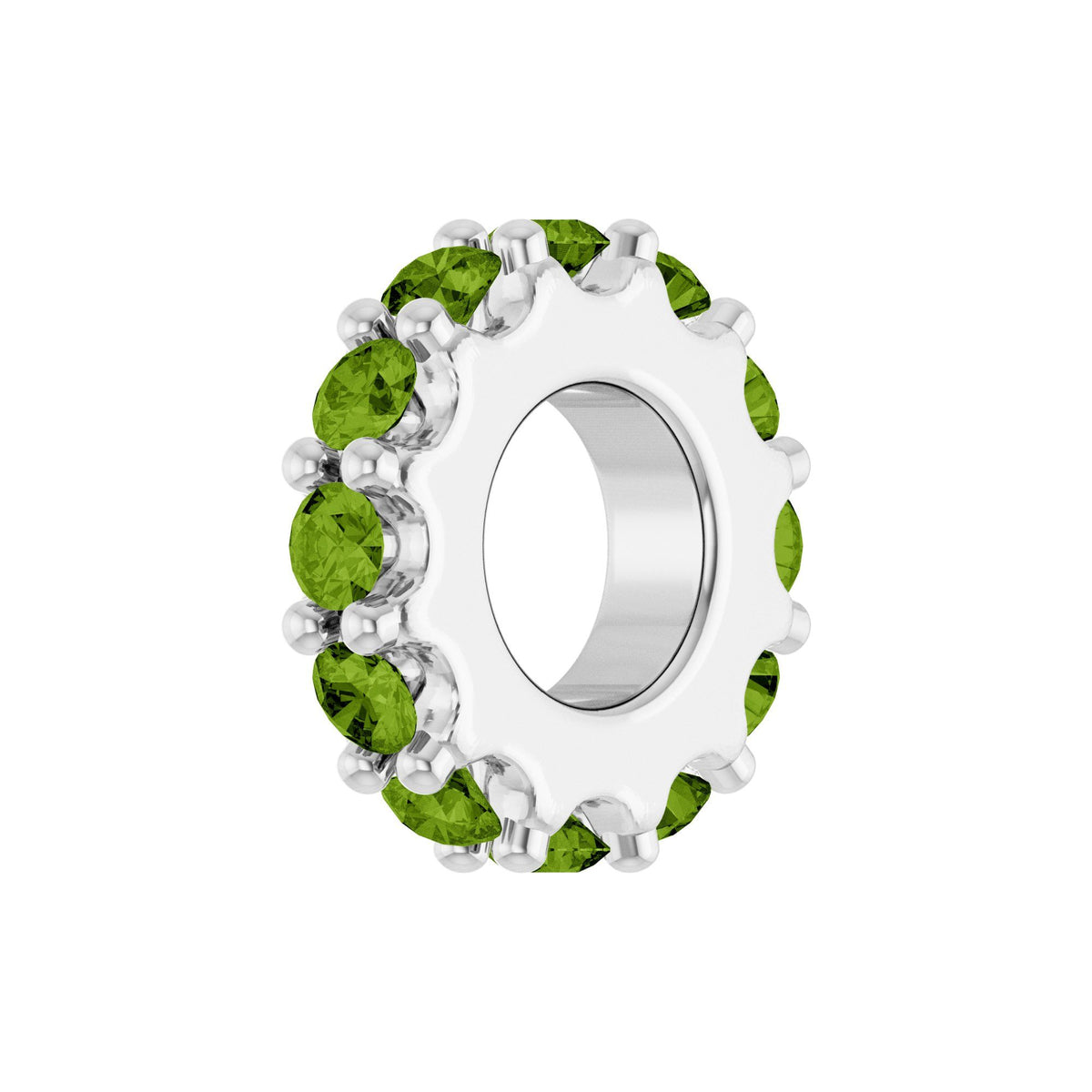 Natural Peridot Spacer Charm/Pendant
