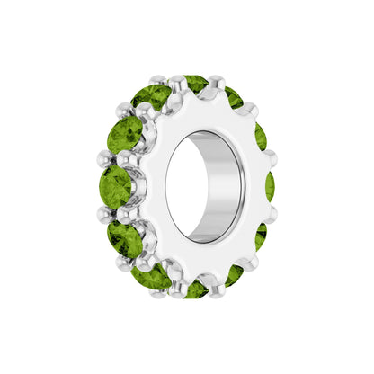 Natural Peridot Spacer Charm/Pendant