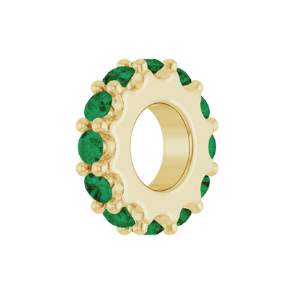 Natural Emerald Spacer Charm/Pendant