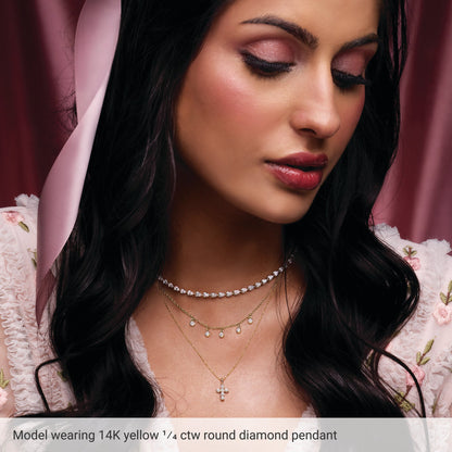 Natural Diamond Accented Cross Necklace or Pendant