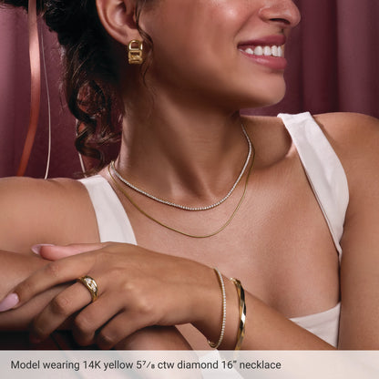 Natural Diamond Line Necklace