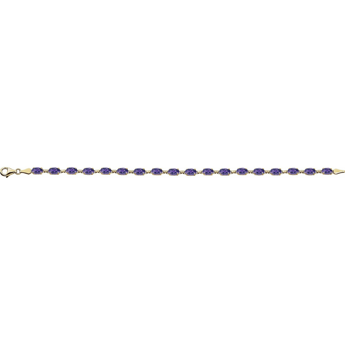 Natural Amethyst 7 1/4" Bracelet