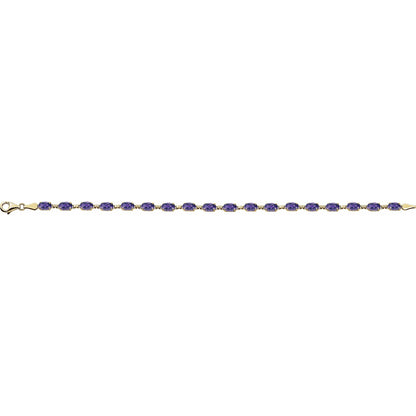 Natural Amethyst 7 1/4" Bracelet