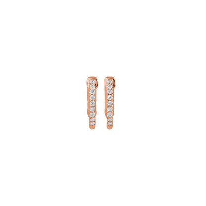1/4 CTW Natural Diamond Inside-Outside 14.5 mm Hinged Hoop Earrings