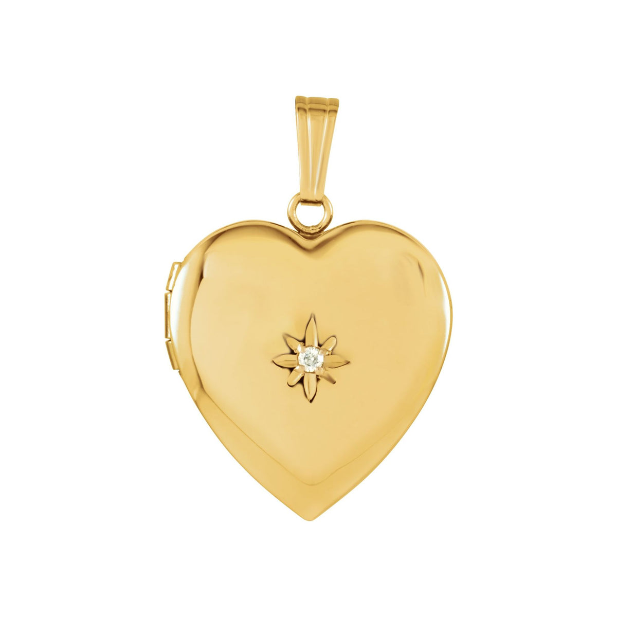 Natural Diamond Heart Locket