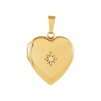 Natural Diamond Heart Locket
