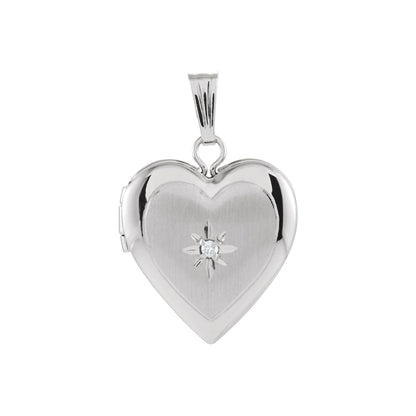 Natural Diamond Heart Locket