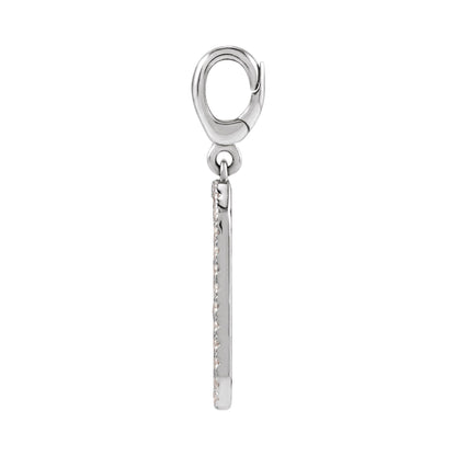Engravable 1/6 CTW Natural Diamond Dog Tag Charm/Pendant