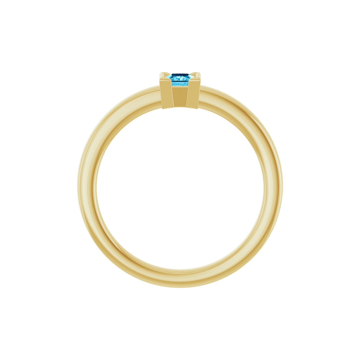 Natural Aquamarine Family Stackable Ring