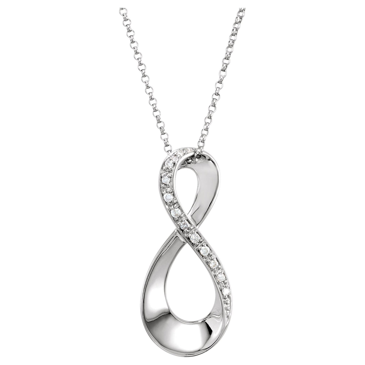 Natural Diamond Infinity-Inspired Necklace