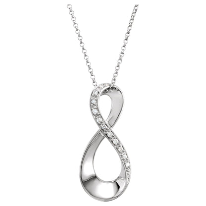 Natural Diamond Infinity-Inspired Necklace