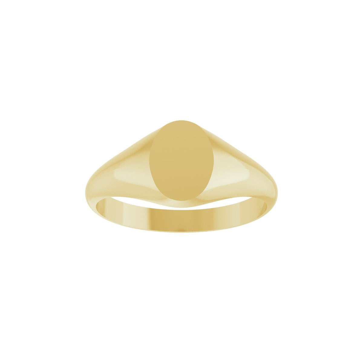 Oval Signet Ring (8 x 6mm) (Size 7.00)