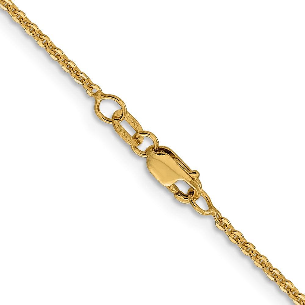 1.7mm Flat Cable Chain - Yellow Gold