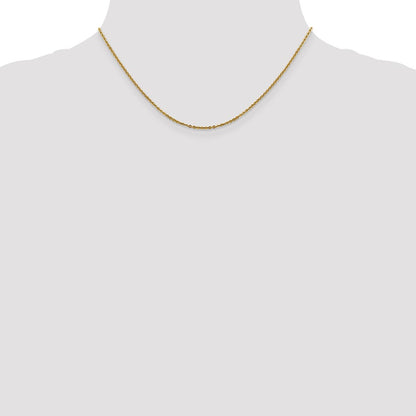 1.7mm Flat Cable Chain - Yellow Gold