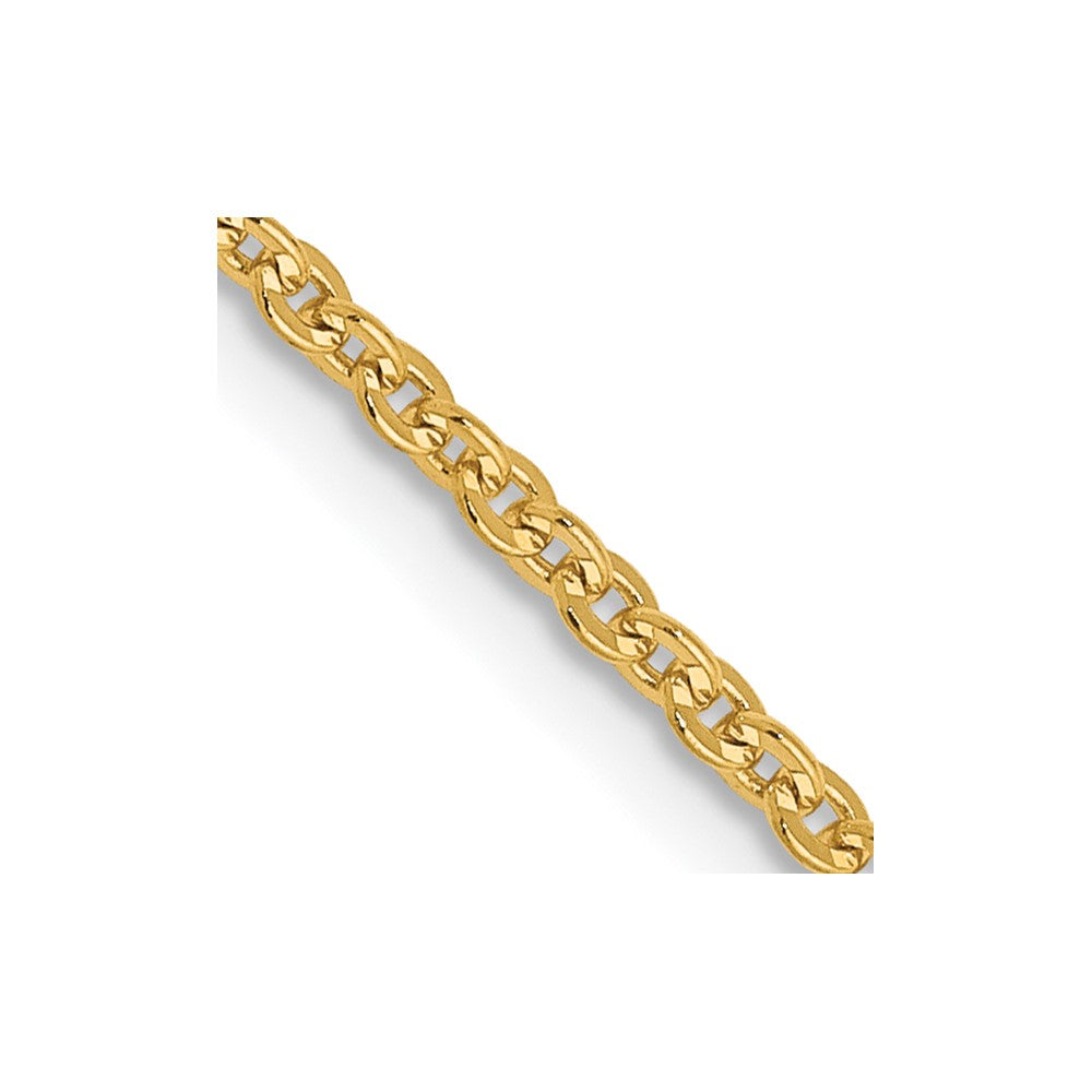 1.7mm Flat Cable Chain - Yellow Gold