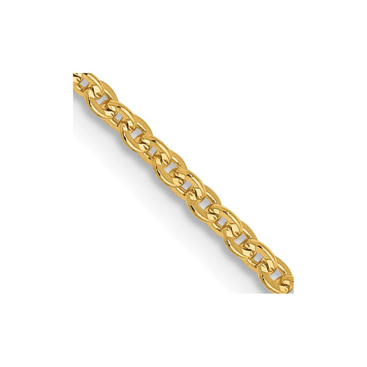 1.7mm Flat Cable Chain - Yellow Gold