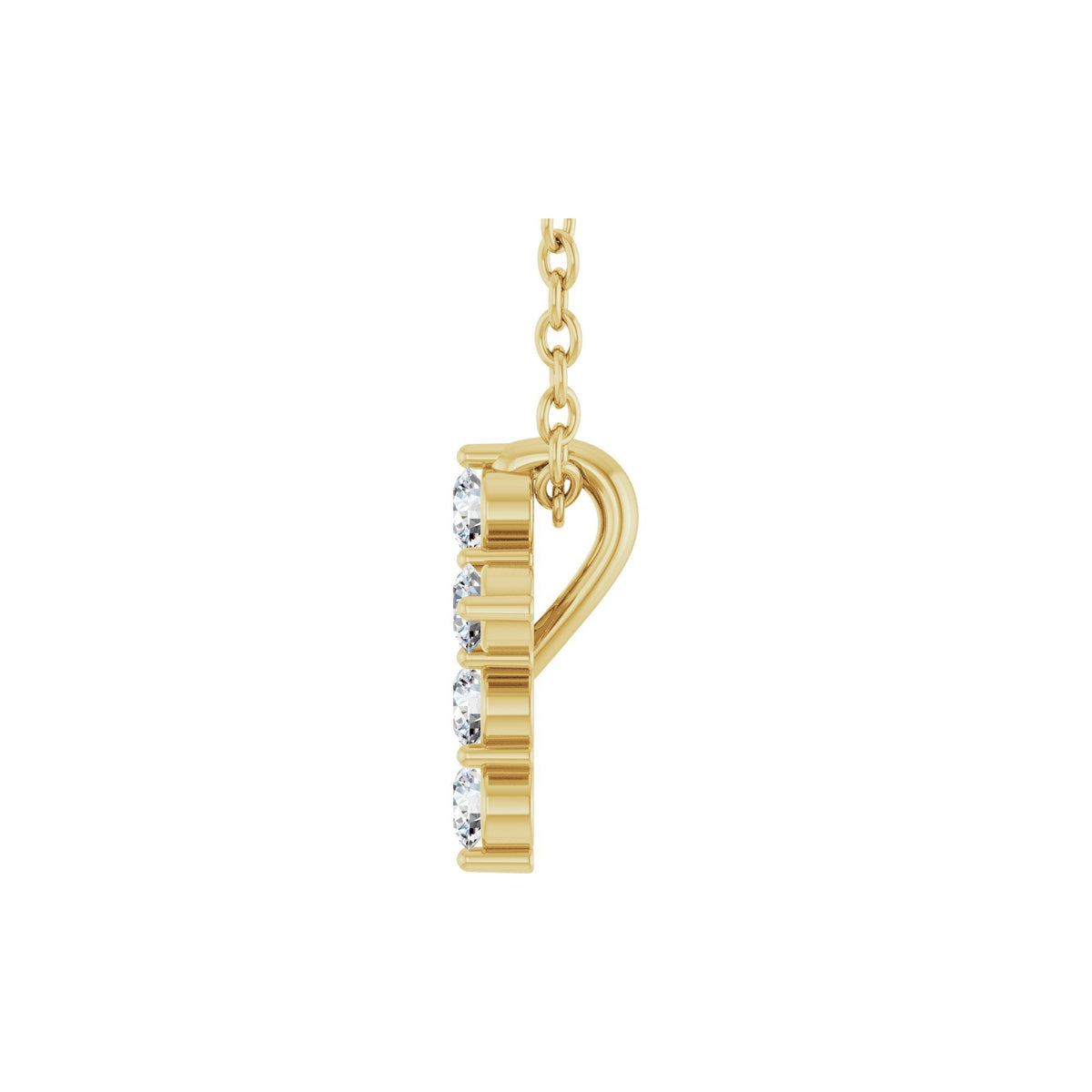 Natural Diamond Accented Cross Necklace or Pendant - 14K Yellow Gold