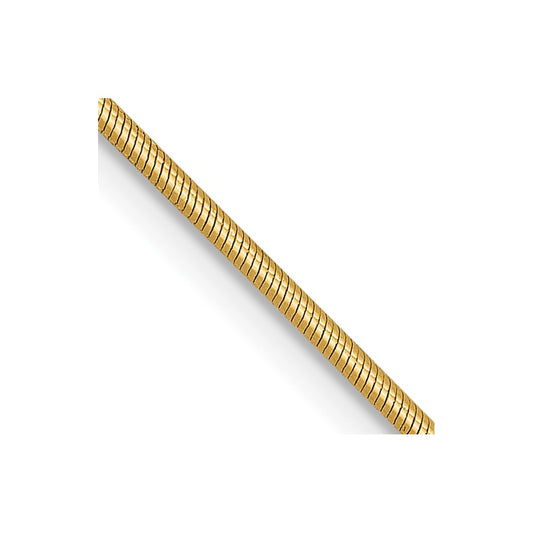 .9mm Round Snake Chain - Yellow Gold