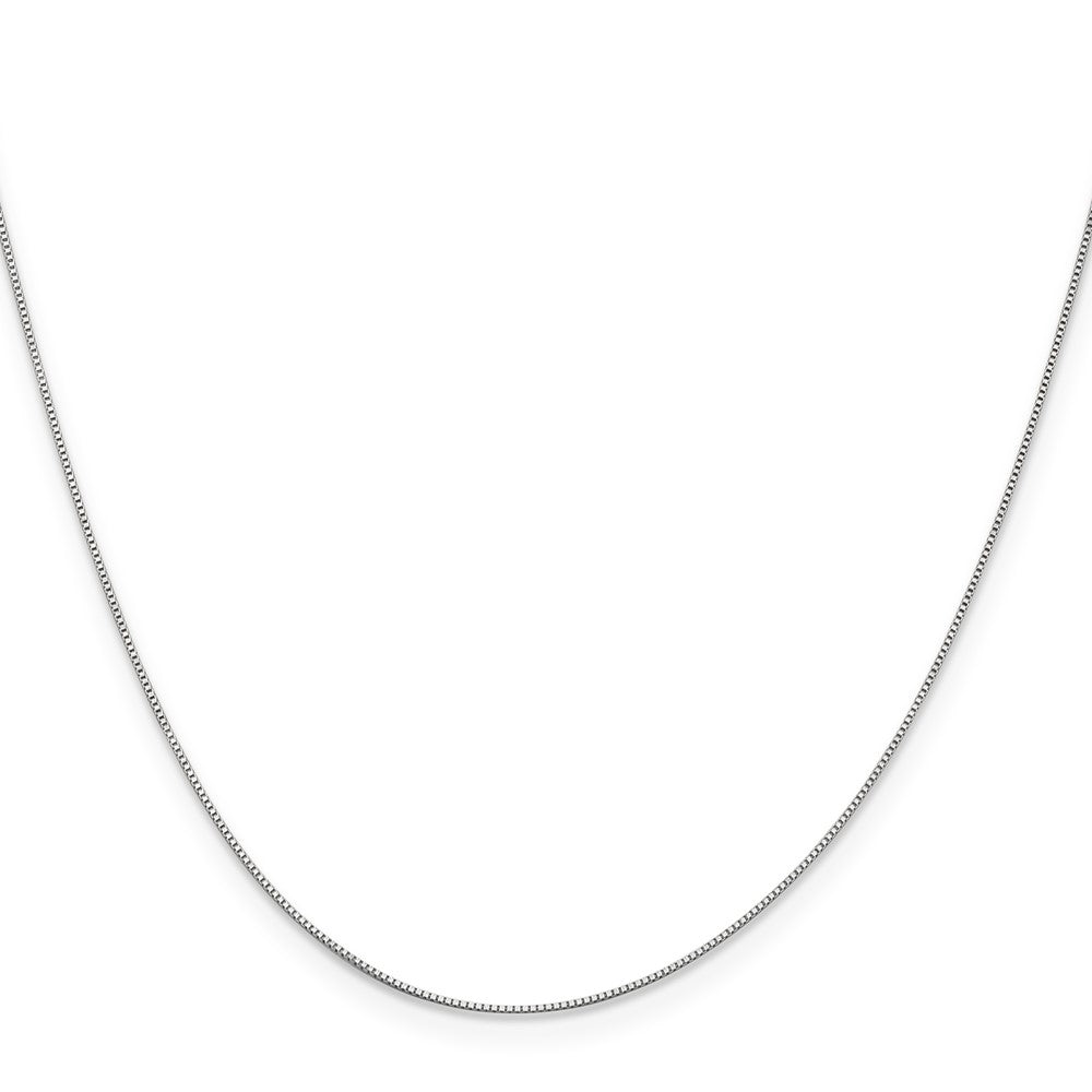 .5mm Baby Box with Spring Ring Clasp Chain 24" - White Gold
