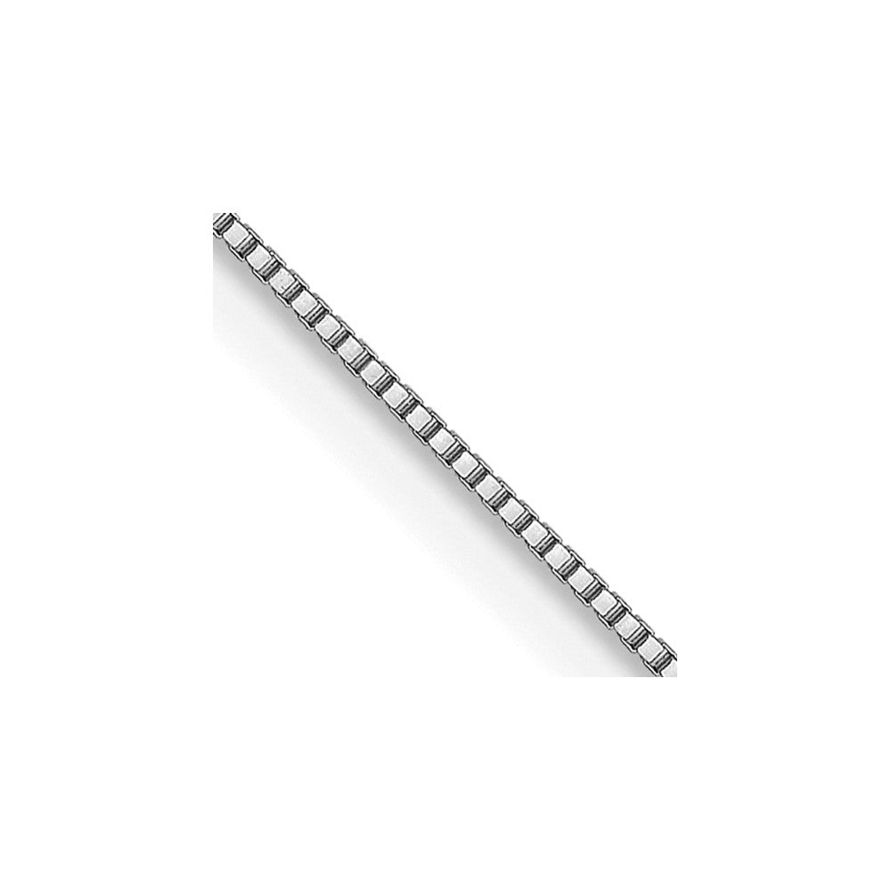 .5mm Baby Box with Spring Ring Clasp Chain 24" - White Gold