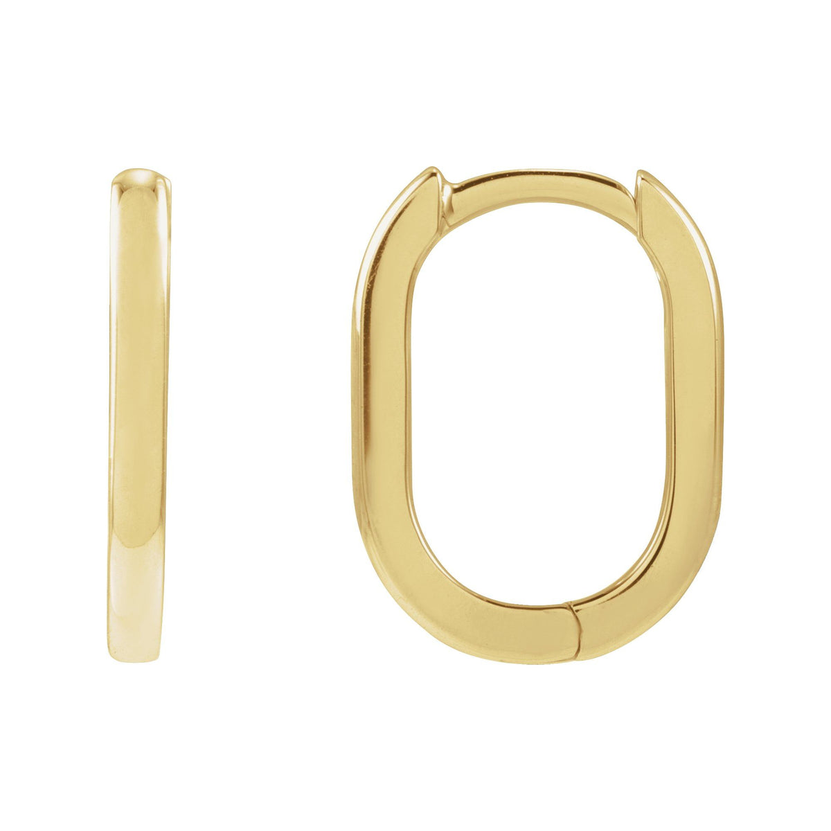 Elongated Hoop Earrings